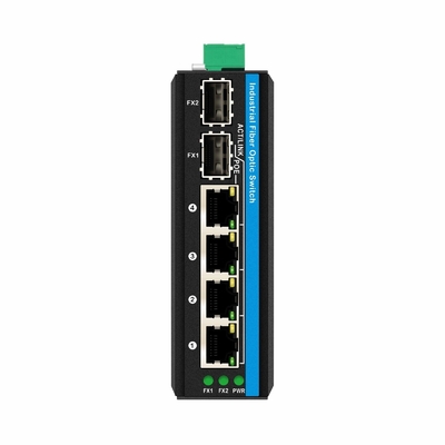 미니 6포트 기가비트 이더넷 스위치 포 스위치 딘 레일 2 sfp+ 4 RJ45 DC48-52V 듀얼 전원 입력