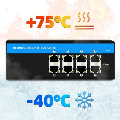 산업용 기가비트 8포트 이더넷 스위치 E-Mark 8*RJ45 외관 네트워크 스위치