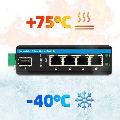 5포트 기가비트 아웃도어 포 스위치 미니 산업용 섬유 스위치 IP40 딘 레일 스위치