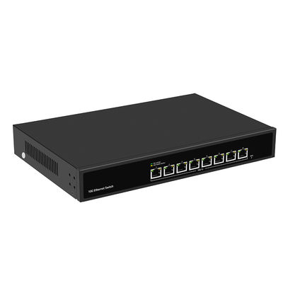 8 포트 10G 이더넷 스위치 관리되지 않은 자동 감지 속도 단일 AC 입력 팬 없는 CE