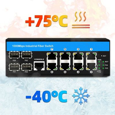 12 포트 기가비트 관리 스위치 4SFP+8RJ45 산업 관리 이더넷 스위치