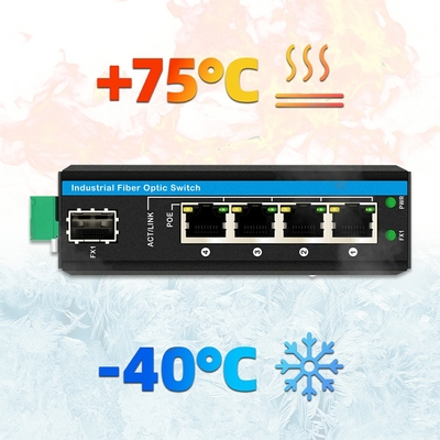 5 포트 10/100/1000mbps 이더넷 스위치 4RJ45+1SFP 아웃도어 포 스위치 제조업체