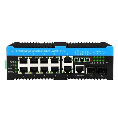 8-포트 PoE 기가비트 이더넷 스위치 L2 DC48V 입력과 IP40 보호 등급으로 관리