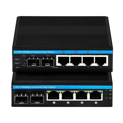 기가비트 ERPS 관리 이더넷 스위치 2SFP+4RJ45 PoE 출력과 함께 Din-rail 네트워크 스위치