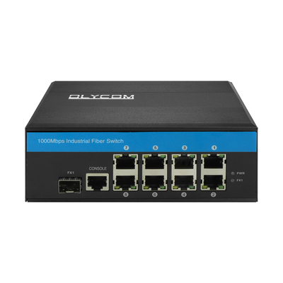 8 포트 RJ45+1*SFP L2 관리 기가비트 이더넷 스위치 IP40 듀얼 전력 입력 포 스위치
