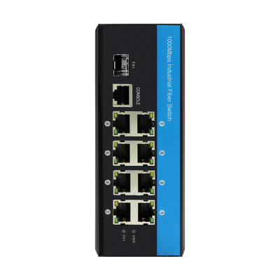 8 포트 RJ45+1*SFP L2 관리 기가비트 이더넷 스위치 IP40 듀얼 전력 입력 포 스위치