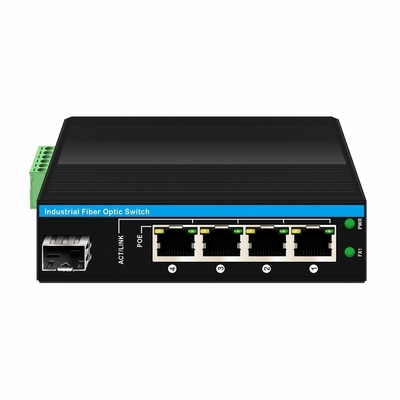 5 포트 산업 포 네트워크 스위치 DC12/24/48V 입력 1SFP+4RJ45 기가비트 이더넷 스위치