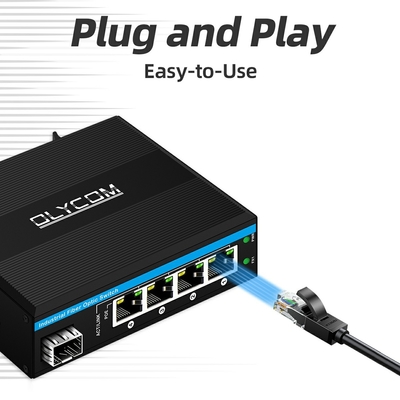5 포트 산업 포 네트워크 스위치 DC12/24/48V 입력 1SFP+4RJ45 기가비트 이더넷 스위치