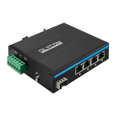4-포트 태양광 PoE 스위치 100/1000M 섬유 120W 듀얼 DC12V/DC24V/DC48V 입력 CE