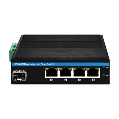 4-포트 태양광 PoE 스위치 100/1000M 섬유 120W 듀얼 DC12V/DC24V/DC48V 입력 CE