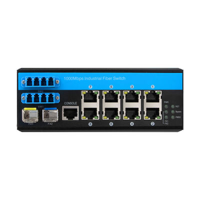 8 포트 우회 관리 이더넷 스위치 2.5G 광섬유 산업 보호 DIN 장착