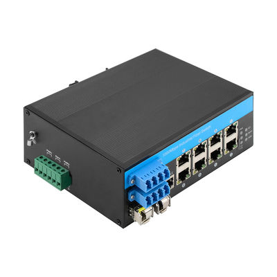 8 포트 우회 관리 이더넷 스위치 2.5G 광섬유 산업 보호 DIN 장착