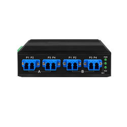 2*2B 산업 광학 우회 스위치 LC/SC 커넥터 SM/MM DC24/48V 입력