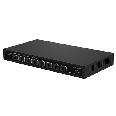 8-포트 10G SFP+ 섬유 스위치 관리되지 않은 1G/2.5G 자동 적응 DC12V 지원 OEM