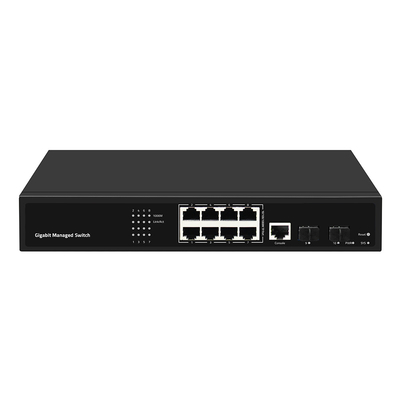 8 포트 기가비트 관리 네트워크 스위치 리얼텍 기반 AC 입력 SFP 섬유 업링크