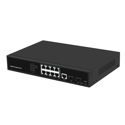 8 포트 기가비트 관리 네트워크 스위치 리얼텍 기반 AC 입력 SFP 섬유 업링크