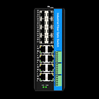 관리 16 포트 기가 비트 포 스위치 Din-레일 네트워크 스위치 8RJ45 + 8SFP 4 * RS485 + 2 * CAN BUS
