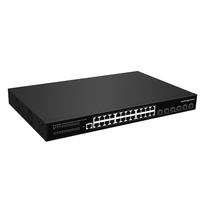 24 포트 2.5G 이더넷 L3 관리 스위치와 10G 섬유 업링크 단일 AC 입력