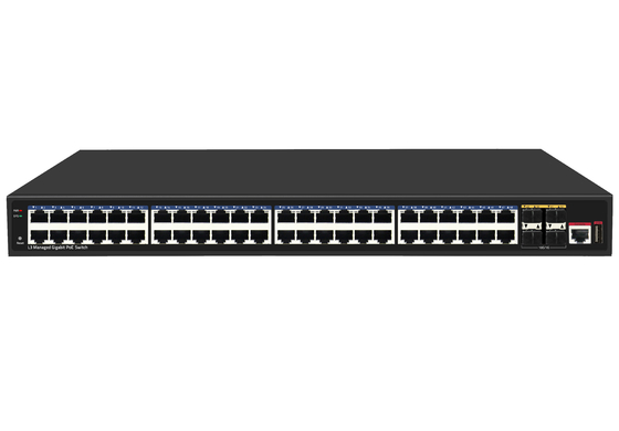 48 포트 10G 포 스위치 L3 관리 이더넷 스위치 48 * 기가 비트 포 포 포 + 4 * 10G Sfp + 포 포