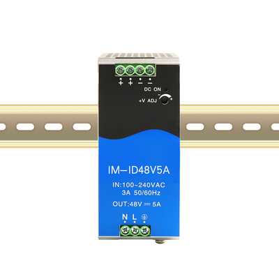 올리콤 산업 240W 전원 공급 장치 Din Rail DC48V 출력 5A DC 조절