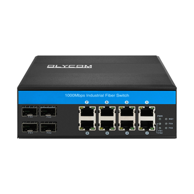 8포트 기가비트 포 스위치 산업 이더넷 스위치 4SFP+8RJ45 DC48V 듀얼 전원 입력
