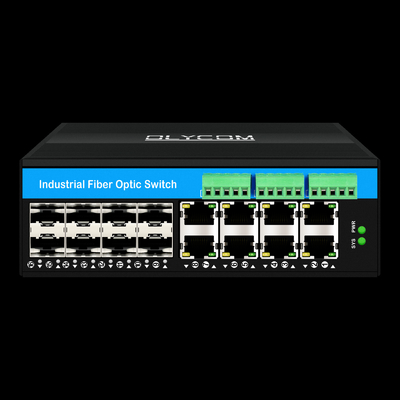 16 포트 관리 산업 이더넷 스위치 8RJ45+8SFP POE 스위치 4*RS485+2*CAN BUS