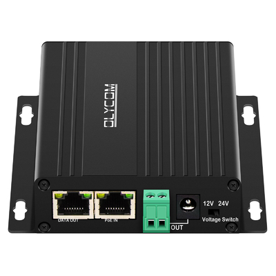 기가비트 30W PoE 스플리터 DC12V DC24V 출력 벽 장착 100m PoE 거리
