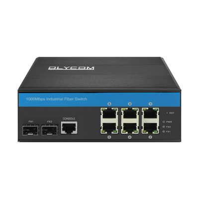 8 포트 기가비트 스위치 L2 관리 된 Vitesse 칩셋 Din 네트워크 스위치 2SFP + 6RJ45