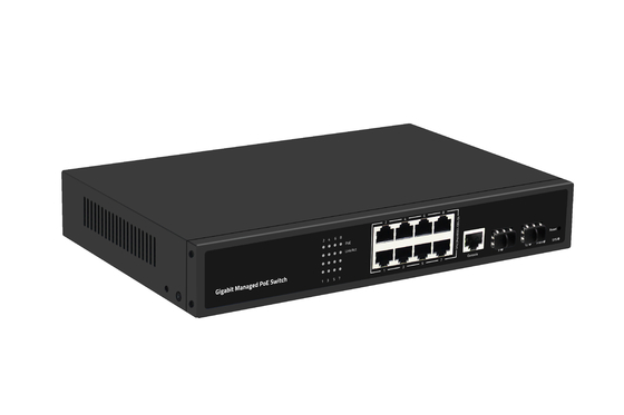 기가비트 8 포트 포 스위치 관리 이더넷 섬유 스위치 120W AC100-240V 입력