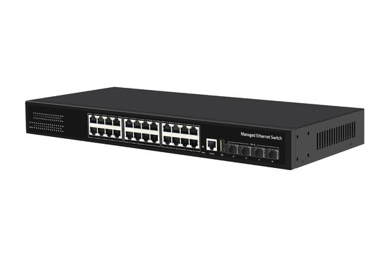 공장 가격 10G 스위치 24 포트 이더넷 섬유 스위치 데스크톱 L3 관리 네트워크 스위치 AC100-240V 1U 랙