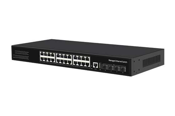 공장 가격 10G 스위치 24 포트 이더넷 섬유 스위치 데스크톱 L3 관리 네트워크 스위치 AC100-240V 1U 랙