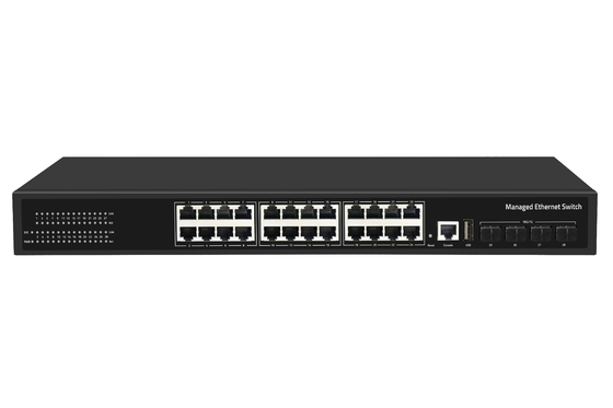 공장 가격 10G 스위치 24 포트 이더넷 섬유 스위치 데스크톱 L3 관리 네트워크 스위치 AC100-240V 1U 랙