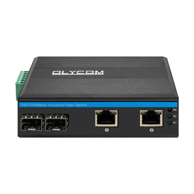 산업용 POE 스위치 2 SFP + 2 RJ45 포트 6KV 급상폭 보호 및 DC48V 전원 입력