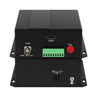 HDMI 비디오 광섬유 컨버터 1080P Bidi RS422 싱글모드 광 익스텐더 DC12V CE
