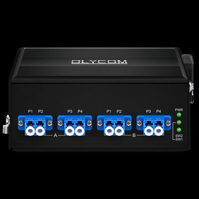 Fiber Optical Bypass Switch Module AC/DC Dual Input Singlemode LC Connector CE