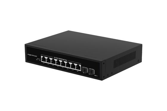 8 Port Gigabit PoE Switch SFP Uplink AC Powered Unmanaged 120W Budget Fanless