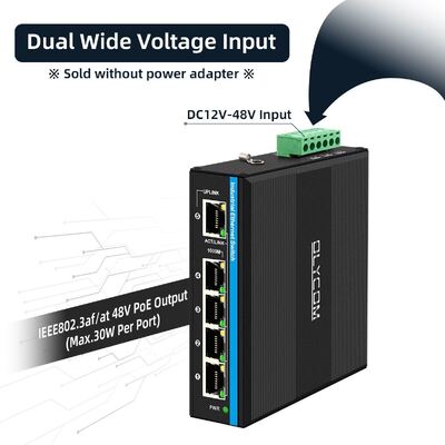 산업용 태양광 PoE 스위치 DC12-48V 240W Cctv 시스템용 웹 관리 네트워크 스위치