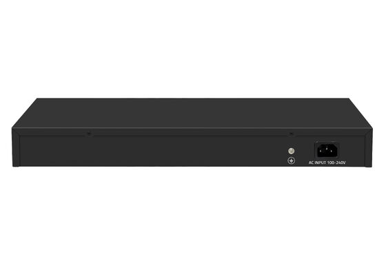 24 Port Gigabit Fiber Network Switch Unmanaged Smart VLAN & Extend Mode AC Powered