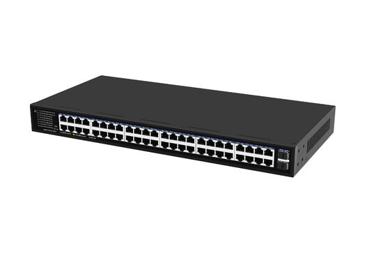 48포트 기가비트 이더넷 스위치 SFP 섬유 업링크 관리되지 않은 랙 탑재 220V 입력 CE 목록