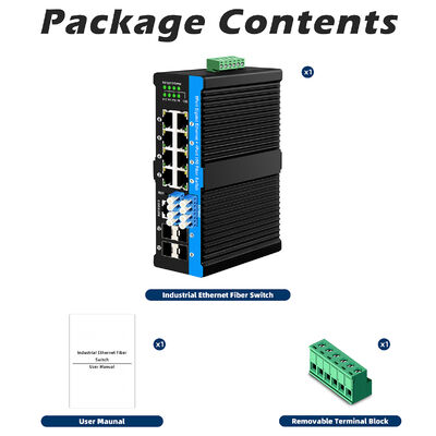 산업용 광섬유 바이패스 스위치 (4x10G SFP+ 포트 및 8x10/100/1000Mbps PoE 포트, 혹독한 환경용)