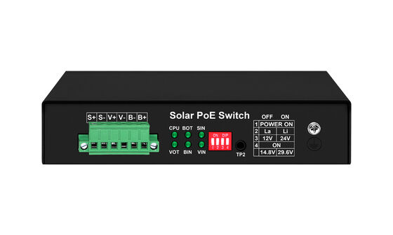 기가비트 PoE 스위치 MPPT 태양광 충전 컨트롤러 SFP 광섬유 DC12V/DC24V/DC48V 입력