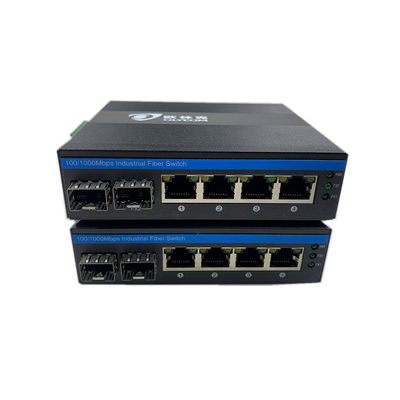 6 포트 산업 이더넷 스위치 기가 비트 네트워크 100/1000M SFP 섬유 무관리 리얼텍 칩
