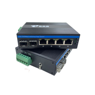 6 포트 산업 이더넷 스위치 기가 비트 네트워크 100/1000M SFP 섬유 무관리 리얼텍 칩