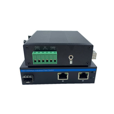 산업용 네트워크 스위치 10/100m 1 Sfp 2 Rj45 관리되지 않은 네트워크 스위치 IP40 DC 9-36V