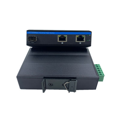 산업용 네트워크 스위치 10/100m 1 Sfp 2 Rj45 관리되지 않은 네트워크 스위치 IP40 DC 9-36V