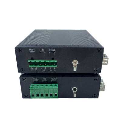 산업용 네트워크 스위치 기가비트 광섬유 DIN 레일 6KV 서지 IP40 팬리스 언매니지드