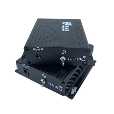 아날로그 비디오 미디어 변환기 RS485/RS422 데이터 SM/MM 섬유 확장 CE DC5V DC12V