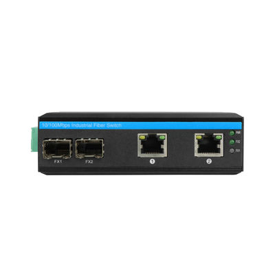CE 10/100Mbps 산업 네트워크 스위치 2 SFP 포트 및 2 이더넷 포트 관리되지 않은