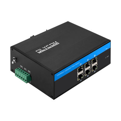 E-Mark 네트워크 스위치 6 포트 관리되지 않은 산업용 Din Rail 메가 비트 기반
