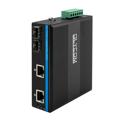 CE 10/100Mbps 산업 네트워크 스위치 2 SFP 포트 및 2 이더넷 포트 관리되지 않은